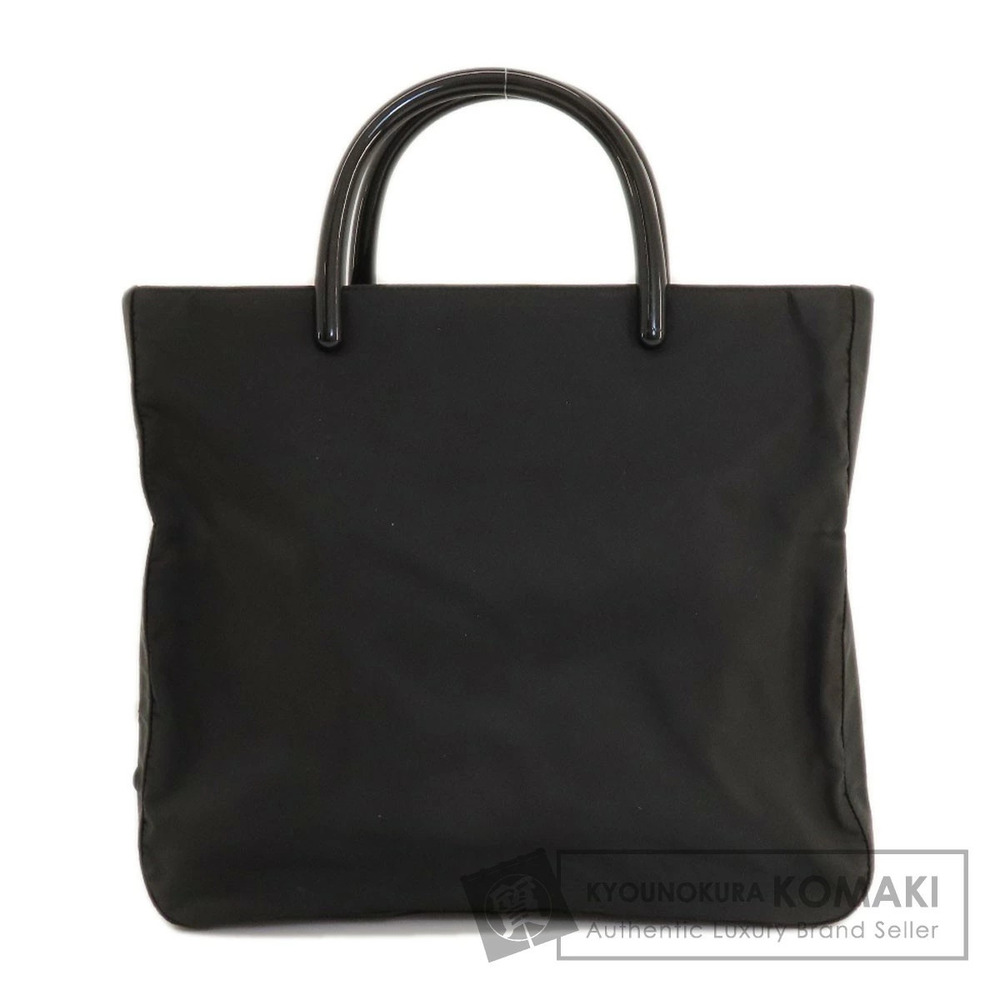 Prada Tessuto 2way Handbag iconic enamel triangle logo Black